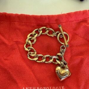 Juicy Couture Gold Heart Charm Bracelet